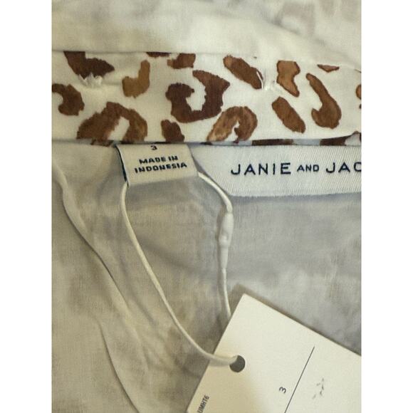 NWT Janie and Jack 3T Girls Leopard Print One Shoulder Ruffle Top 100% Cotton - Picture 3 of 7